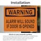 Signmission Alarm Will Sound If Door Is Opened, 14 in W x Rectangle, Vinyl Decal OS-2PACK-WS-D-1014-L-19642 - alternate 3